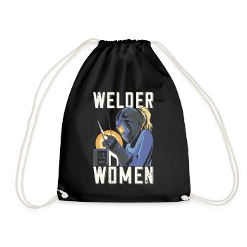 Welder outfit for welders - Drawstring Bag - black - Front