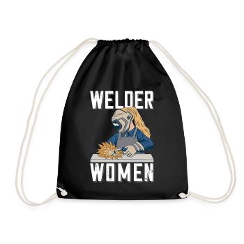 Welder outfit for welders - Drawstring Bag - black - Front