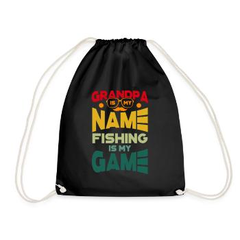 Grand-père est mon nom La pêche est mon jeu - Angeln - Sac de sport léger - noir - Devant