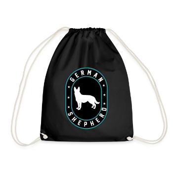 German Shepherd - Drawstring Bag - black - Front