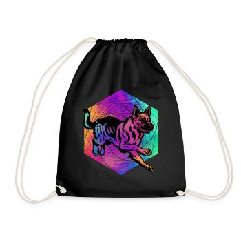 German Shepherd - Drawstring Bag - black - Front