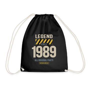 Legend Since 1989 34th birthday - Drawstring Bag - black - Front