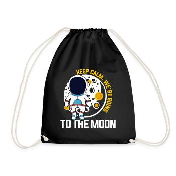 Restez calme Envolons-nous vers la lune - Krypto - Sac de sport léger - noir - Devant