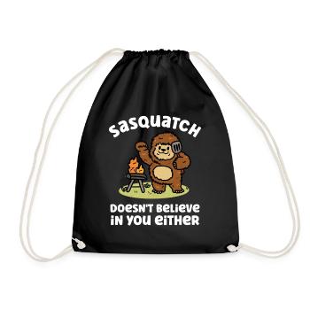 Sasquatch Bigfoot glaubt auch nicht an den Sommer - Turnbeutel - Schwarz - Vorne