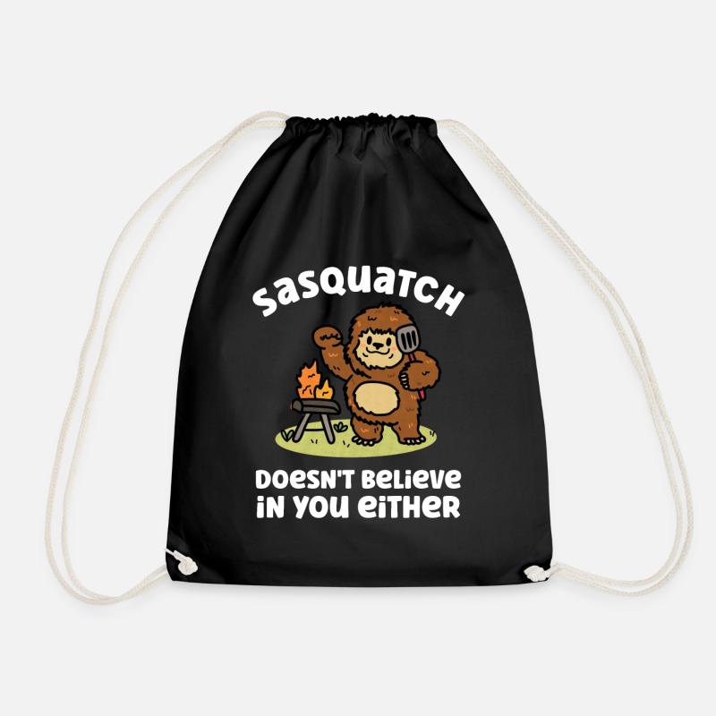 Sasquatch Bigfoot glaubt auch nicht an den Sommer - Turnbeutel - Schwarz