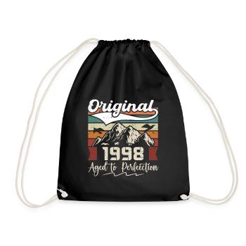 1998 - Cadeau né en 1998 - Sac de sport léger - noir - Devant