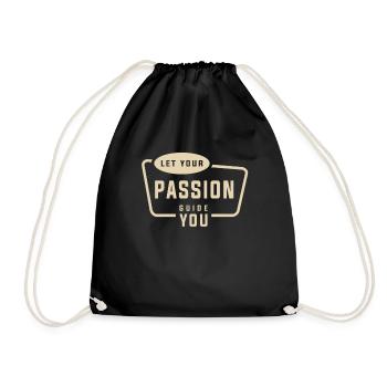 Passion Pursuit: Motivational Graphic Design - Drawstring Bag - black - Front