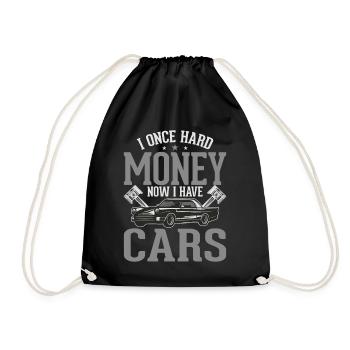 J’avais de l’argent maintenant j’ai des voitures - Sac de sport léger - noir - Devant