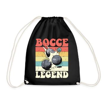 Bocce Legend Spruch Bocce Ball mit Jack Bocci - Turnbeutel - Schwarz - Vorne