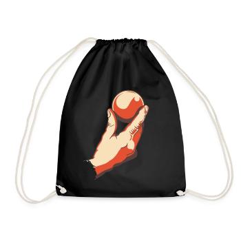 Boule Balls for Bouler Boccia Game Botcha Boule - Drawstring Bag - black - Front