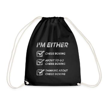 Funny Boxing Quotes Boxing Lovers Boxer Kickboxing - Drawstring Bag - black - Front