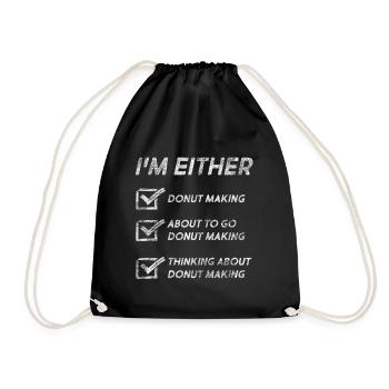 Drôle de beignet Faire des citations Donut Faire des amoureux - Sac de sport léger - noir - Devant