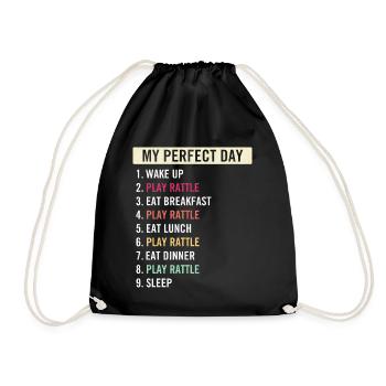Funny Rattle Players Rattle Lovers Rattle Quotes - Drawstring Bag - black - Front
