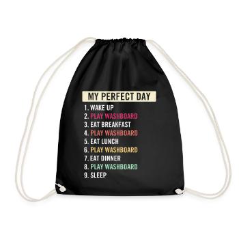 Funny Washboard Quotes Washboard Instrument Lovers - Drawstring Bag - black - Front