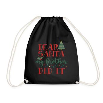 Cher Père Noël, c’était mon frère - Sac de sport léger - noir - Devant