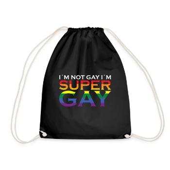 Je ne suis pas gay Je suis super gay - Sac de sport léger - noir - Devant