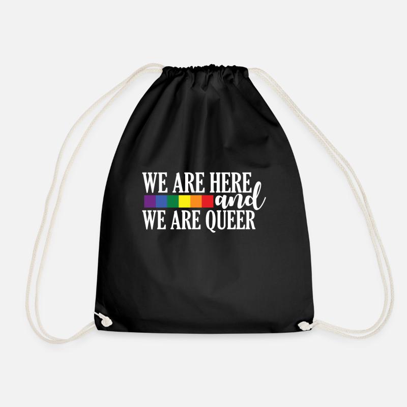Wir Sind Hier Und Wir Sind Queer - Turnbeutel - Schwarz