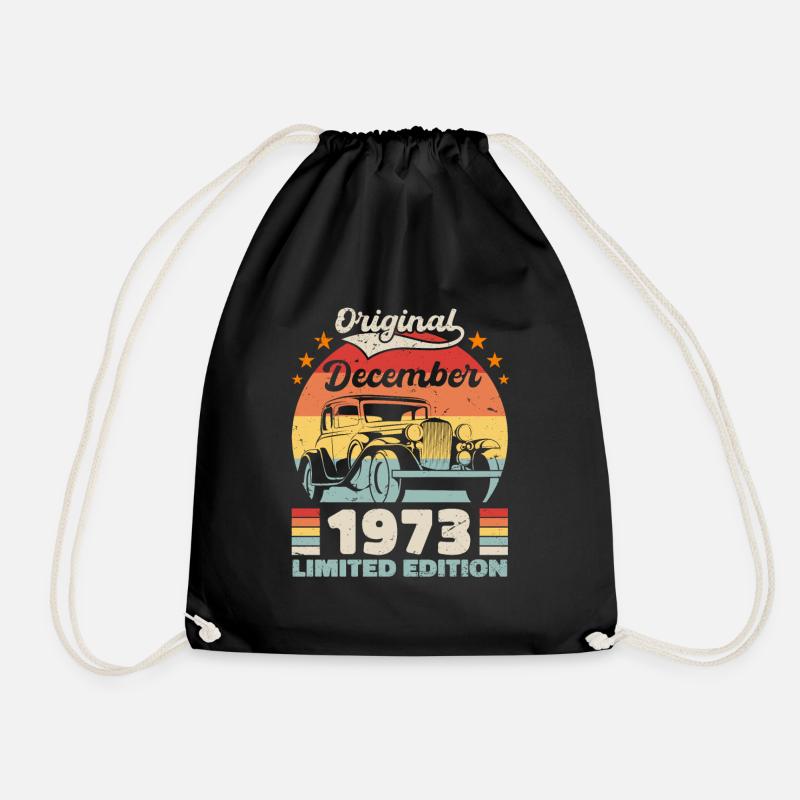 Dezember 1973 Geburtstagsgeschenk Dezember 1973 - Turnbeutel - Schwarz