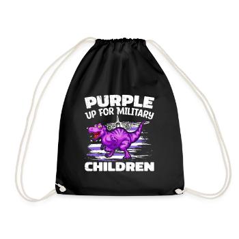 Purple Up pour les enfants militaires - Purple Up pour - Sac de sport léger - noir - Devant