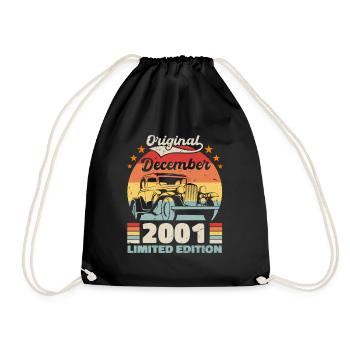 Décembre 2001 Cadeau d’anniversaire Décembre 2001 - Sac de sport léger - noir - Devant