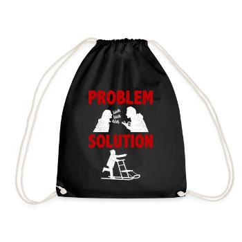 Kicksled Snow Sled Problem Solution Hobby - Turnbeutel - Schwarz - Vorne