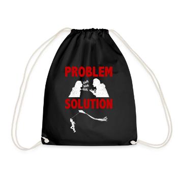 Kite Flying Kite Kite Maker Problem Solution Hobby - Drawstring Bag - black - Front