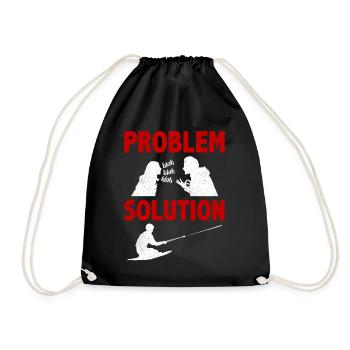 Knee Boarding Aquatic Sport Problem Solution Hobby - Sac de sport léger - noir - Devant