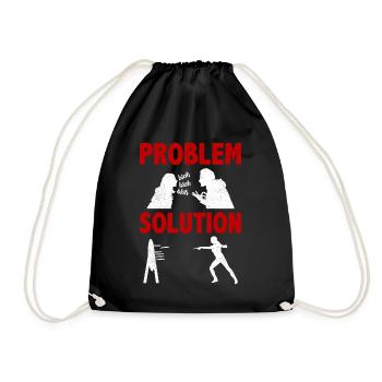 Knife Making Knife Maker Problem Solution Hobby - Drawstring Bag - black - Front