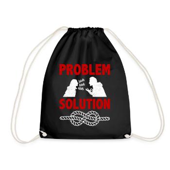 Knot Tying Looping Problem Solution Hobby - Drawstring Bag - black - Front
