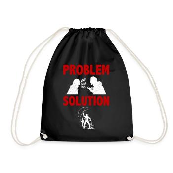 Lasso Throwing Lasso Thrower Problem Solution - Turnbeutel - Schwarz - Vorne