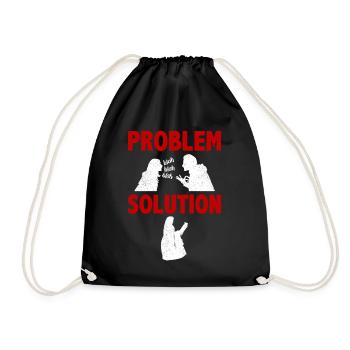 Dentelle Faire Dentellière Problème Solution Hobby - Sac de sport léger - noir - Devant