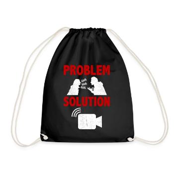 Livestreaming Streamer Live Video Problem Solution - Drawstring Bag - black - Front