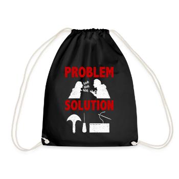 Outillage en cuir Mallet en cuir Solution au problème - Sac de sport léger - noir - Devant