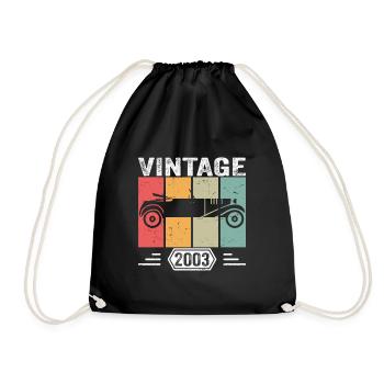 Classique depuis 2003, Cadeau d’anniversaire de voiture ancienne 2003 - Sac de sport léger - noir - Devant