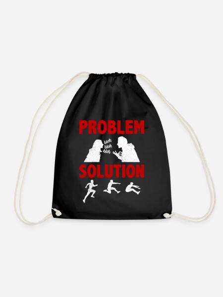 Long Jumping Jumper Broad Jump Problem Solution - Drawstring Bag - black