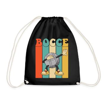 Boccespieler Dabbing Bacce Ball mit Jack Bocci - Turnbeutel - Schwarz - Vorne