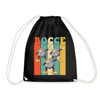 Boccespieler Dabbing Bacce Ball mit Jack Bocci - Turnbeutel - Schwarz - Vorne