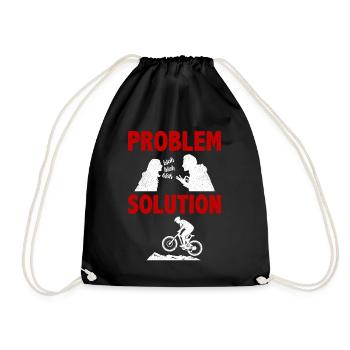 Mountain Bike Mountain Bike Helmet Hobby - Drawstring Bag - black - Front