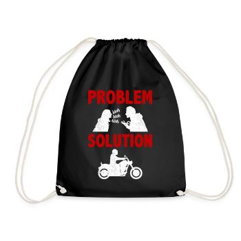 Motorcycling Motorcycle Riding Problem Solution - Turnbeutel - Schwarz - Vorne