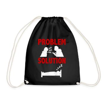 Napping Sleepy Head Problem Solution Hobby - Drawstring Bag - black - Front