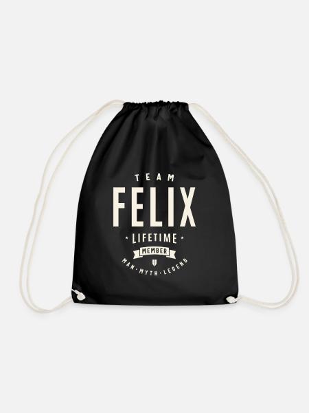 Team Felix Lebenslanges Mitglied - Turnbeutel - Schwarz