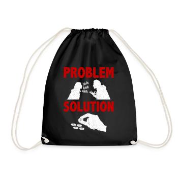 Penny Collecting Coin Collector Problem Solution - Drawstring Bag - black - Front