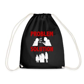 People Watching Audience Problem Solution Hobby - Drawstring Bag - black - Front