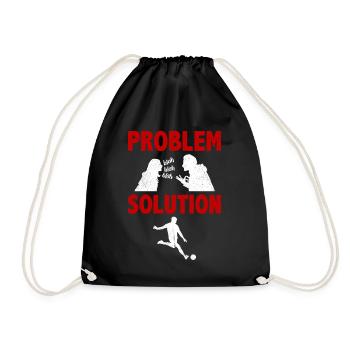Playing Soccer Goal Keeper Problem Solution Hobby - Turnbeutel - Schwarz - Vorne