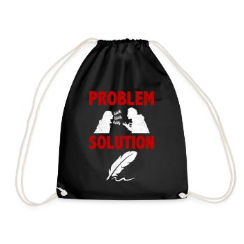 Poésie Écriture Littérature Écrivain Solution au problème - Sac de sport léger - noir - Devant