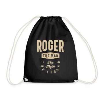 Roger Der Mann Der Mythos Die Legende - Turnbeutel - Schwarz - Vorne