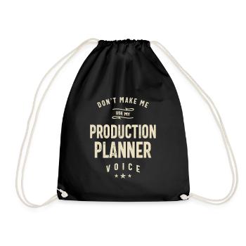 Stimme des Produktionsplaners - Turnbeutel - Schwarz - Vorne