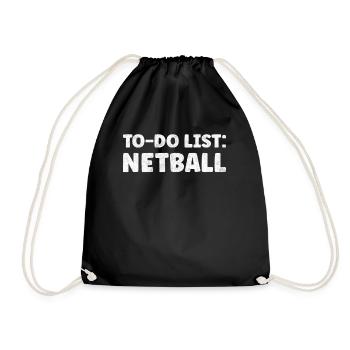 Funny Netball Lover Quotes Positionsnetball Court - Turnbeutel - Schwarz - Vorne