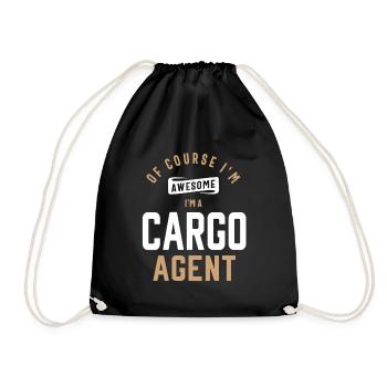 Of course I'm awesome, I'm a Cargo Agent - Drawstring Bag - black - Front