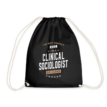 Close Enough - Imperfect Clinical Sociologist - Drawstring Bag - black - Front